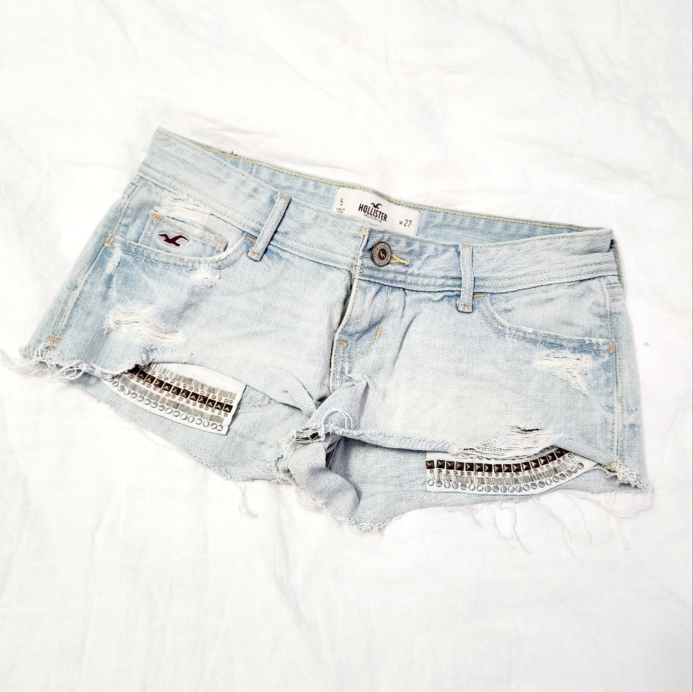 Hollister Light Blue Jean Shorts
